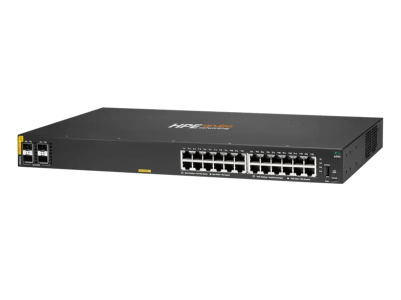 HPE Aruba Networking CX 6000 24G Class4 PoE 370W Switch