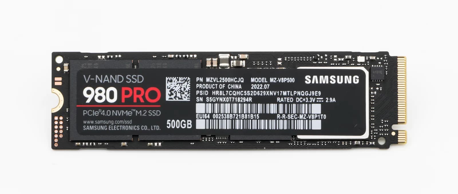 Samsung 980 PRO 500GB NVMe SSD